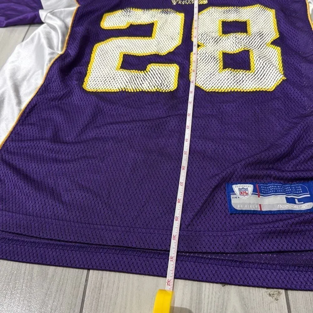 Adrian Peterson Jersey Purple Reebok Minnesota Vikings NFL Football #28 Men's La - Picture 5 of 6
